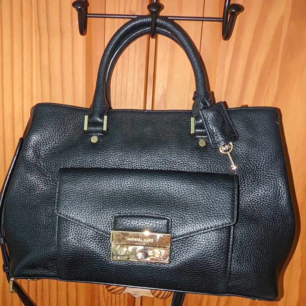 Michael Kors large Haley satchel crossbody bag.